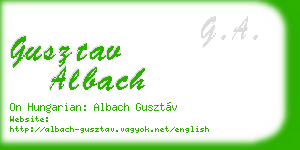 gusztav albach business card